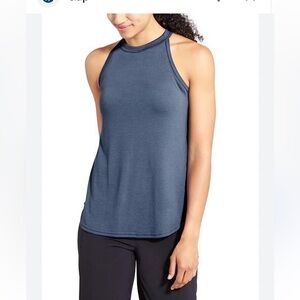 ATHLETA High Neck Rib Tank Top Small in Iron Blue Color Excellent Condition